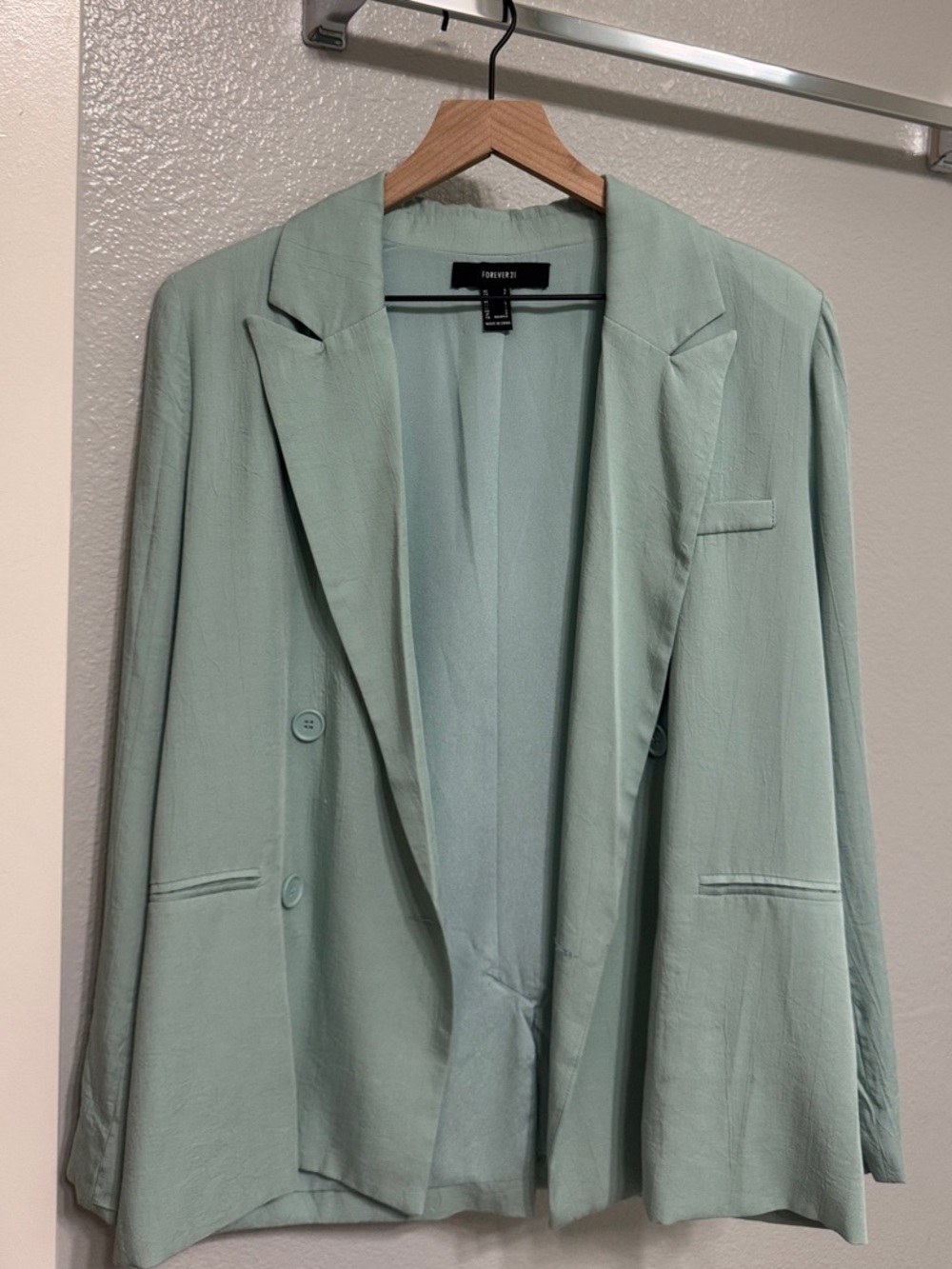 Forever 21 Mint Green Blazer Jacket